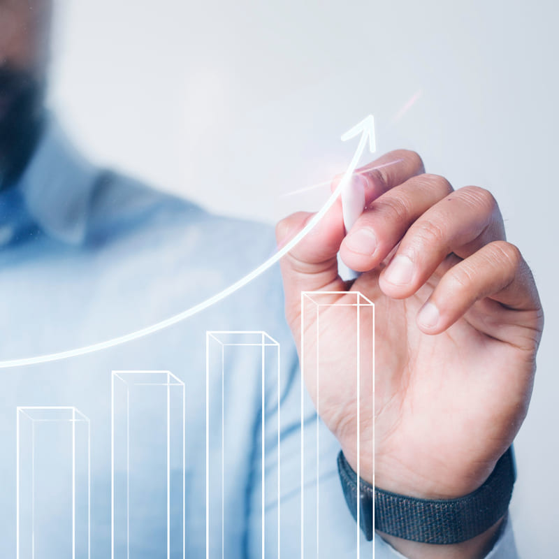 Illustration of business growth that is adapting software localization.